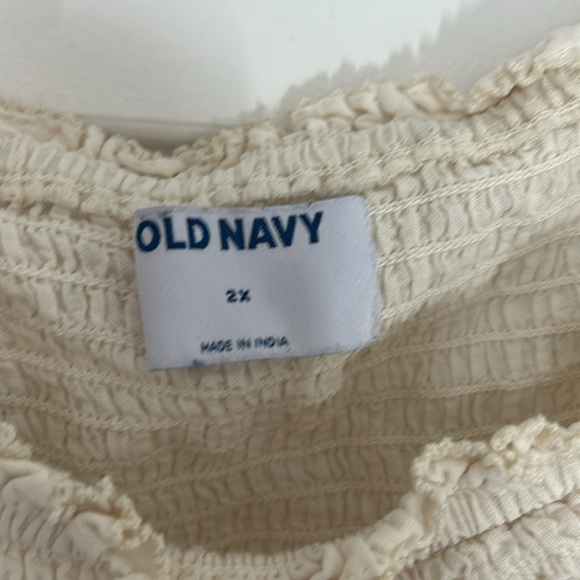 OLD NAVY - peasant cottagecore prairie round neck babydoll short sleeves 3X - Picture 3 of 8